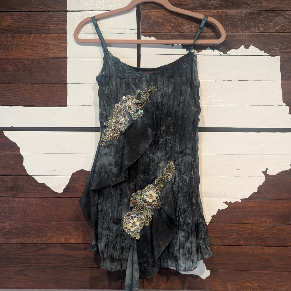 Pretty Angel Navy Camisole with Embellishments